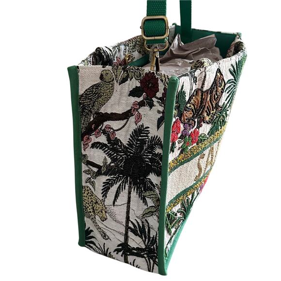 America & Beyond African Safari Limited Edition Hand Beaded Crossbody Tote K665 - Picture 4 of 17